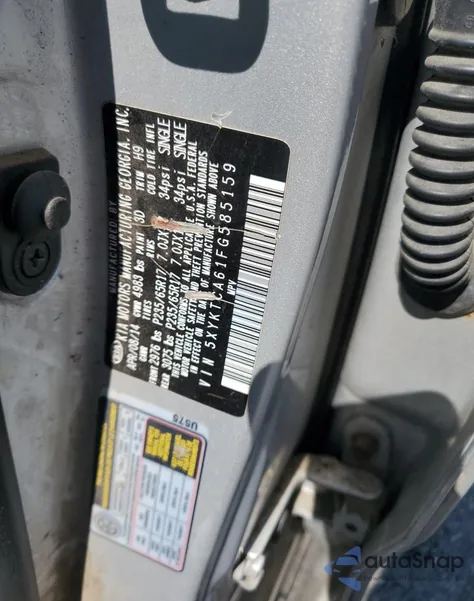 2015 Kia Sorento Lx from USA, damaged, VIN 5XYKTCA61FG585159